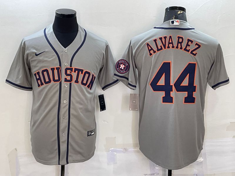 Men Houston Astros #44 Alvarez Grey Game Nike 2022 MLB Jerseys->houston astros->MLB Jersey